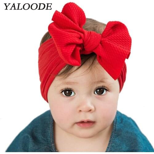 Baby Boy Girl Bow Elastic Hair Band Soft Newborn Baby Headbands Cute Princess Kids Headwear Childrens Hair Accessories New