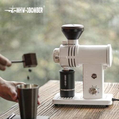 MHW-3BOMBER Eletrical Shark-Teeth Coffee Grinder Herb Grain Spices Wheat Foods Stainless Steel Mill Barista Tools Accessories