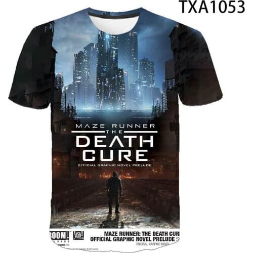 Harajuku Men Women Casual T Shirts Movie The Maze Runner 3D Print T-Shirt Summer Casual Tops