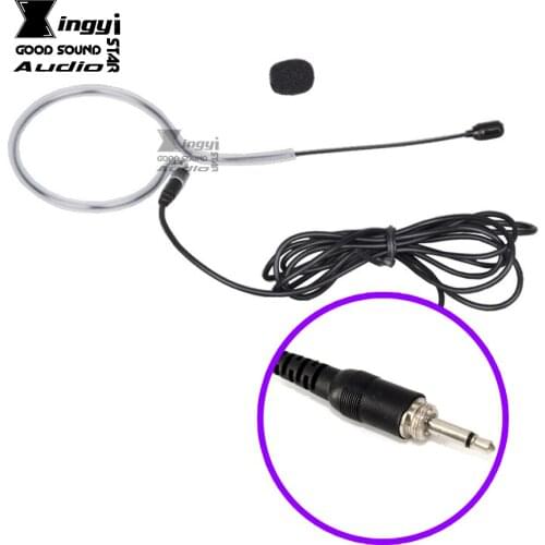 Single Earhook Headset Microphone 3.5mm Screw Plug Headworn Mic Mikrofon Mikrafon Mike For Karaoke Wireless BodyPack Transmitter