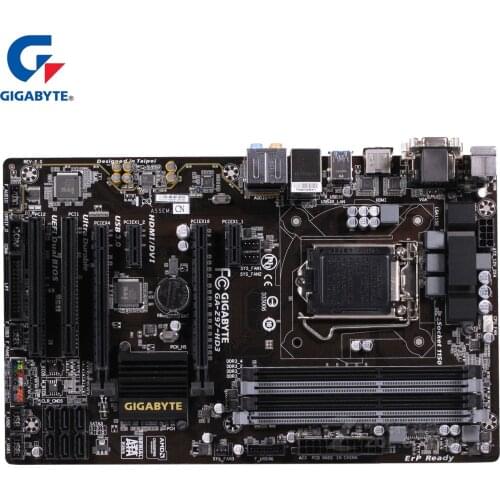 Gigabyte GA-Z97-HD3 100% Original Motherboard LGA1150 DDR3 USB3.0 32G Z97 Z97-HD3 Desktop Mainboard SATA III Mother board Used