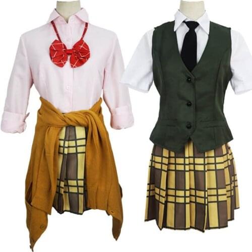 Anime Citrus Cosplay Costume Aihara Yuzu / Aihara Mei Uniform Outfit High Quality Necktie Shirt Skirt Vest / Sweater Stockings