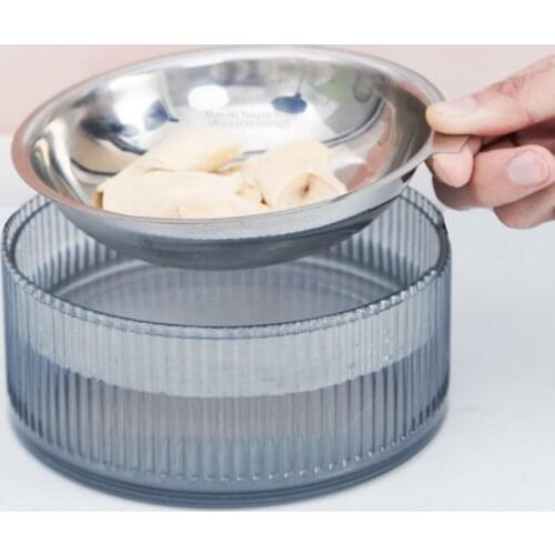 Youpin Stainless Steel Heatable Cat Bowl Pet Dog Food Drink Water Tilted Feeder Feeding Dish Bowl anti-overflow shallow