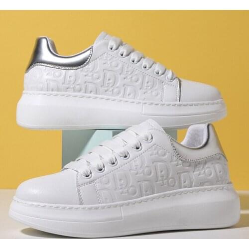 2021Autumn Mens Vulcanized Shoes High Quality Mens Sports Shoes Flat Shoes Mens Casual Sneakers white board shoes