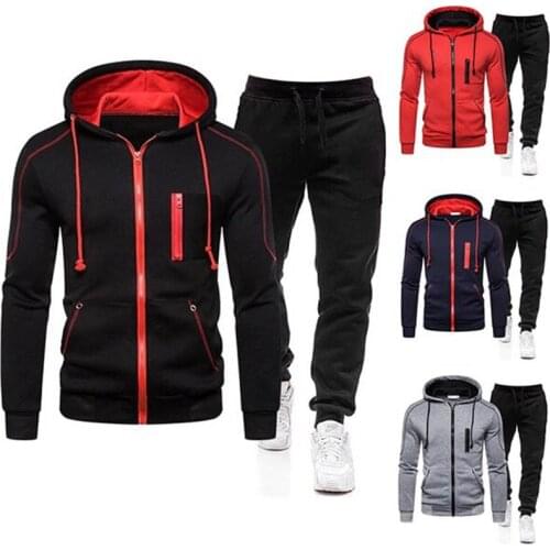 Hoodies+Sweatpants 2Pieces Men Clothing Men Sweetshirts Jacket Clothes for Teens Mens Sets Sweater Male High Quality