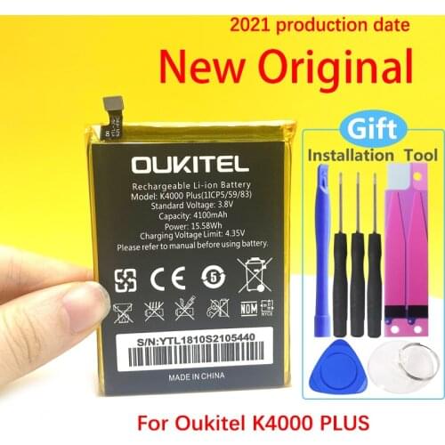 New Original Battery For Oukitel K4000 plus 4100mAh Mobile Phone+Gift Tools