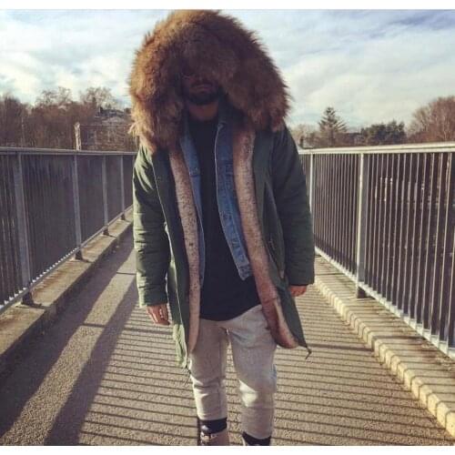 OFTBUY 2021 Men Long Parkas Waterproof Winter Jacket Natural Big Real Raccoon Fox Fur Coat Collar Hooded Thick Warm Streetwear