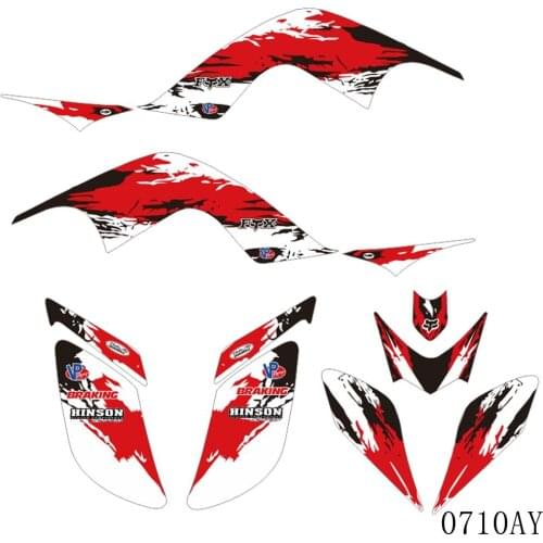 Full Graphics Decals Stickers Motorcycle Background Custom Number Name For YAMAHA Raptor 700 Raptor700 ATV 2006-2012