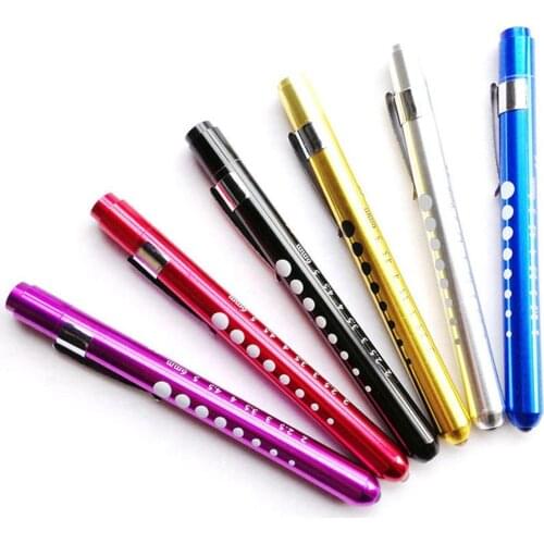 Portable LED Flashlight Work Light Medical First Aid LED Pen Light Flashlight Torch Doctor Nurse EMT Emergency Kit Measurements