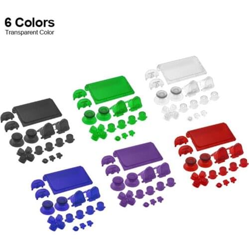 2 Set Transparent Joysticks Dpad R1 L1 R2 L2 Direction ABXY Button For Playstation 4 PS4 Pro Slim Controller JDM-040 JDS 040 4.0