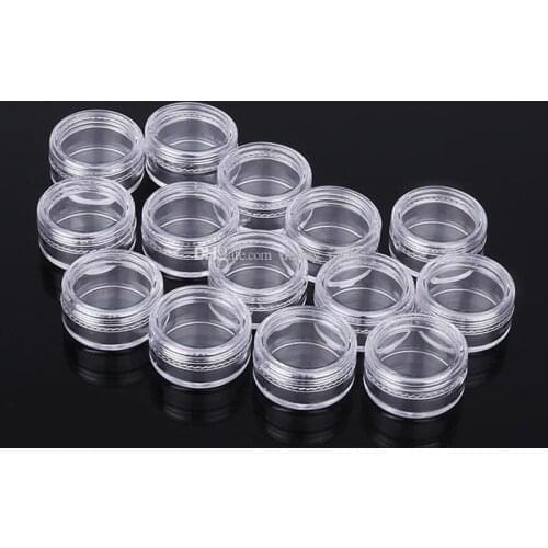 2g 3g 5g High Quality Empty Clear Container Jar Pot With Clear Lids for Powder Makeup, Cream, Lotion, Lip Balm/Gloss, Cosmetic S