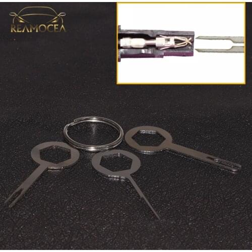 Reamocea 3Pcs Metal Car Terminal Removal Tool Kit Repair Tool Harness Wiring Crimp Pin Connector Extractor Accessories