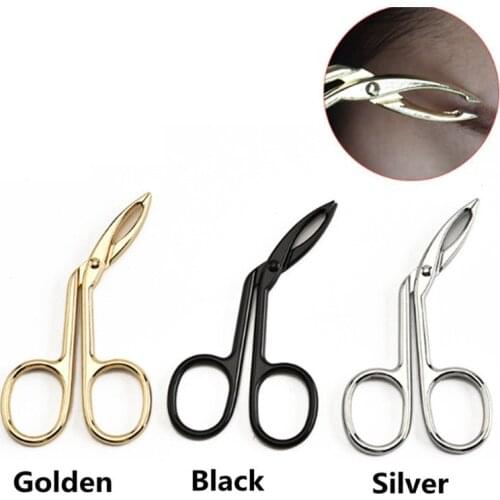 1Pc Elbow Scissors Tweezers Pliers Eyebrow Tweezer Hair Beauty Slanted Puller Extension Eye Makeup Tools Accessories