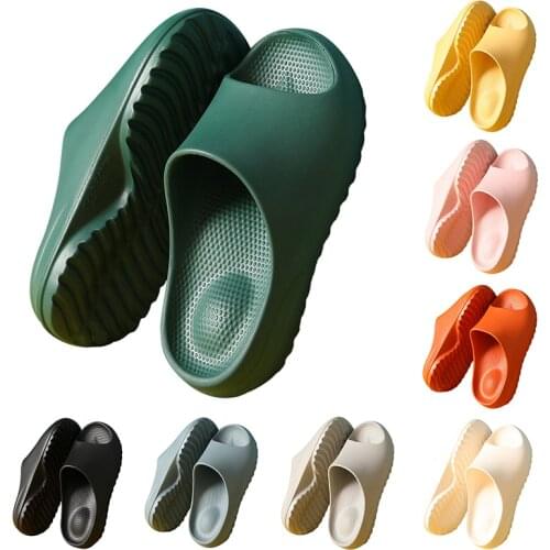 TECHOME Women Slipper Thicken Summer Indoor Men Floor Flat Shoes Bedroom Eva Flip Flops Female Non-slip Bathroom Couple Slippers