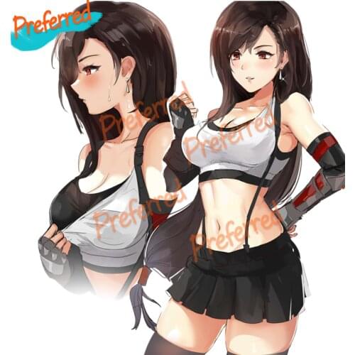 Tifa Lockhart In Final Computer Games ! Personality Removable Colored Car Stickers Car Sticker Automobile Car Accessories