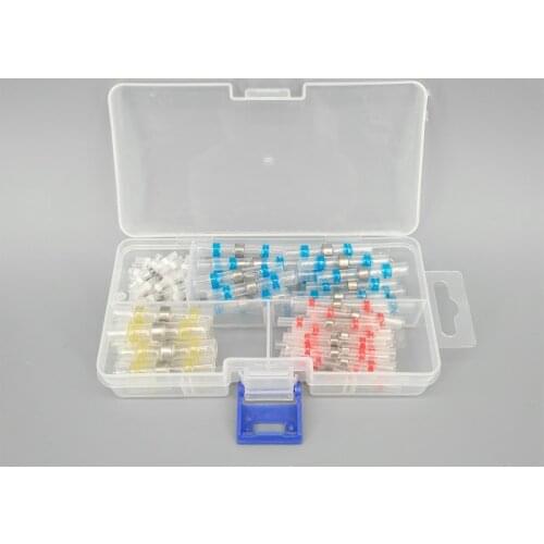 100Pcs with Box 4Sizes Waterproof Heat Shrinkable Solder Sleeve Tube Wire Seal Connectors