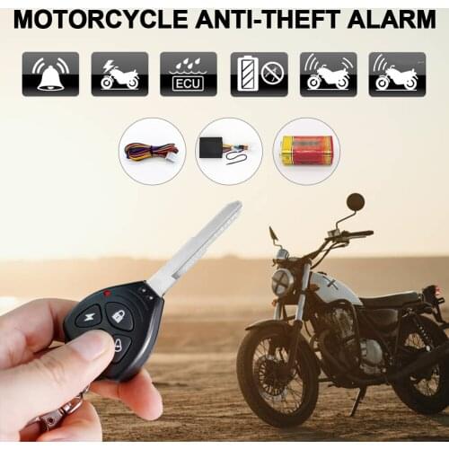 1 Set Motorcycle Burglar Alarm Remote Activated Motorcycle Alarm With Remote Control + Buttons