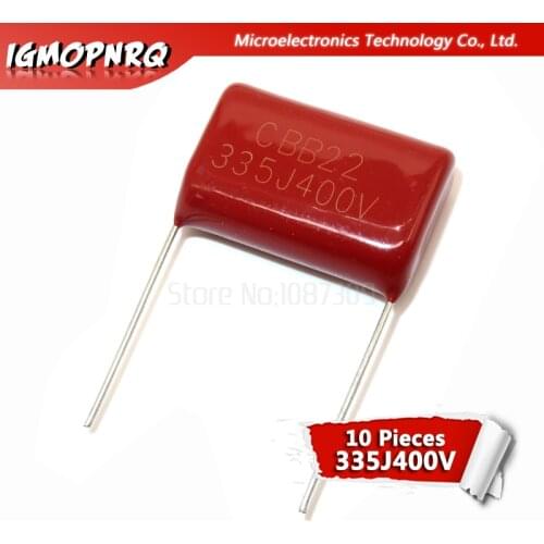 10PCS 400V335J 3.3uF Pitch 25mm 400V 335 3300nf igmopnrq CBB Polypropylene film capacitor new
