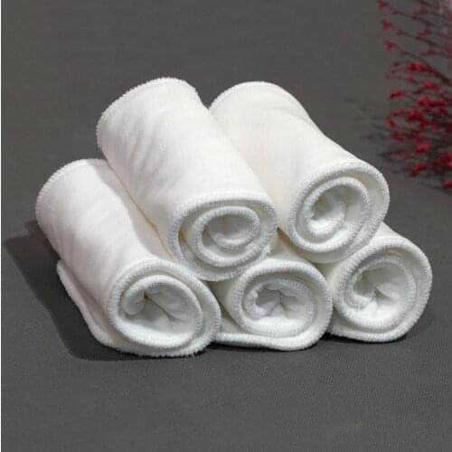 2PCS Baby Diapers 6 Layer Reusable Newborn Cloth Inserts Eco-friendly Cotton Washable Baby Care Products Elastic Liners Nappies