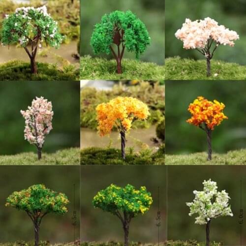 24 Pcs/ artificial trees/doll house/sand model/miniatures/fairy garden/terrarium/bottle garden/mini plants/home table decor