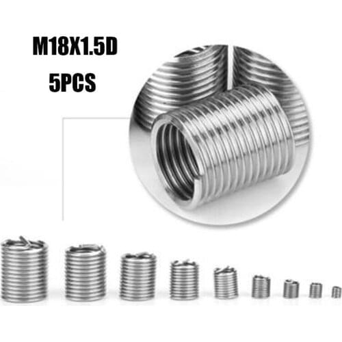 5Pcs M8X1.5D Wire Thread Insert Tap Wrench Tool Complete Repair