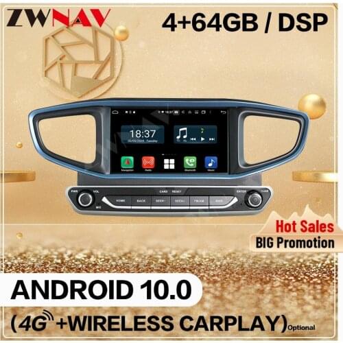 4+128G 2 Din For HYUNDAI Ioniq 2016 2017 2018 2019 2020 Android 10.0 Player Car Audio Radio GPS Navigation Head Unit Auto Stereo