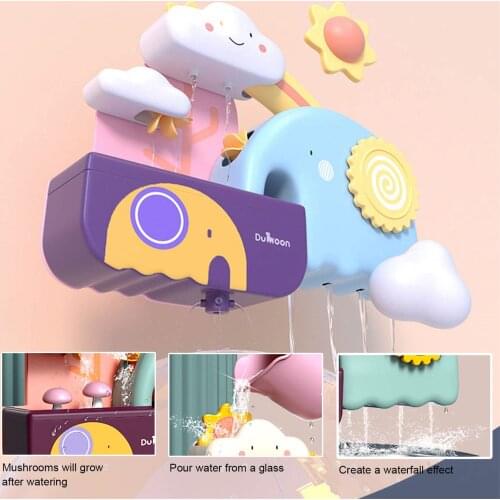 Baby Bath Toys Wall Suction Cup Water Game Elephant Bathtub Suction Cups Toy Baby Bathroom Bath Shower Water Spray Toy Kids Gift