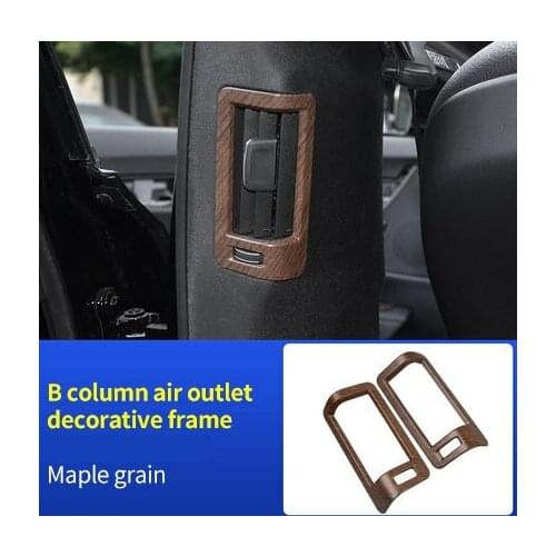 For VOLVO XC90 2016-2019 ABS Maple grain B column air outlet decorative frame chrome molding trim 2pcs