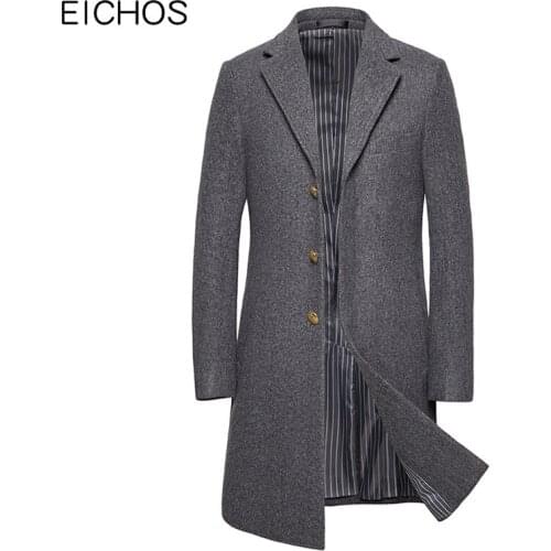 EICHOS Mens Long Coats