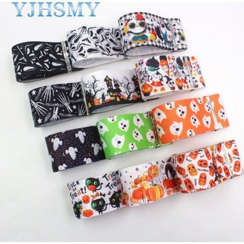 I-19720-1644，1-1/2'' Halloween printed grosgrain ribbon, 10 years DIY hair bow wedding holiday family party birthday decoration