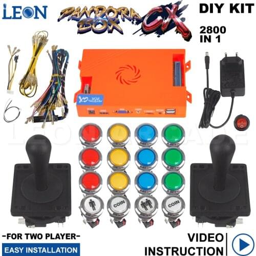 Pandora Games 3d Crt Chrome Plating Illuminated Arcade Button Pack Pandora Box Cx American Style Diy Arcade Joystick Pandora Kit