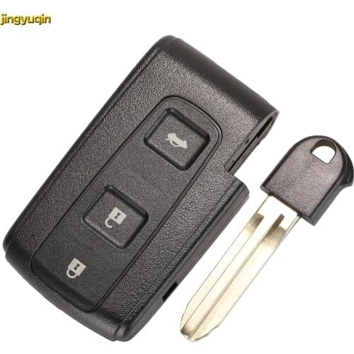 Jingyuqin 5pcs 3 Buttons High Quality Smart Car Key Shell For Toyota Prius Corolla Verso Toy43 Uncut Blade Remote Key