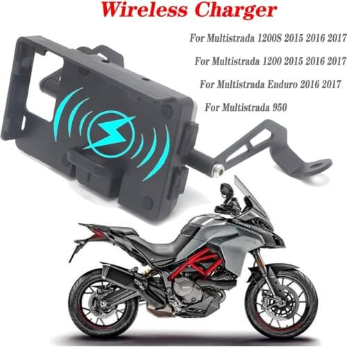 GPS Smart Phone Wireless Charger Navigation Bracket Adapter Holder For Ducati Multistrada 950 1200S 1200 Enduro 2015 2016 2017