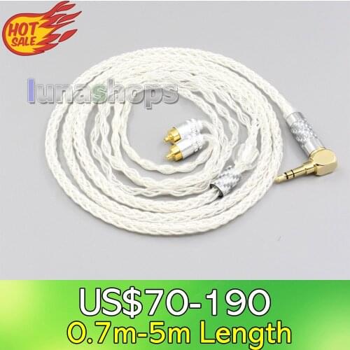 LN006472 99% Pure Silver 8 Core 2.5mm 4.4mm 3.5mm XLR Headphone Earphone Cable For Sony IER-M7 IER-M9 IER-Z1R