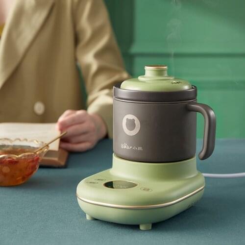 220V Mini Electric Stewing Pot 400ml Smart health Cup Home Tea Porridge Milk Heating Water Kettle Ceramic Health Soup Cooker