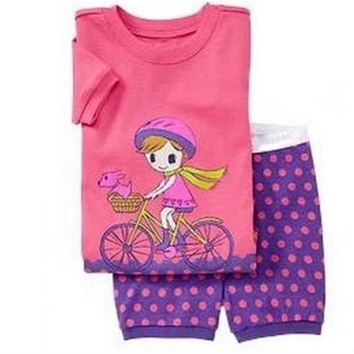 New Arrival Summer Kids Clothing Set Baby Sleep Wears Short Sleeve Boys Pajamas Children Pyjamas Girls Cartoon Pijamas