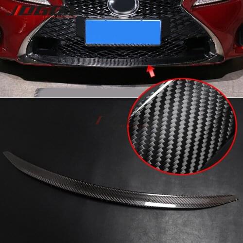 Real Carbon Fiber Front Radiator Bumper Grille Lower Mouldings For Lexus RC RC200t RC300 RC350 2015+ Accessories