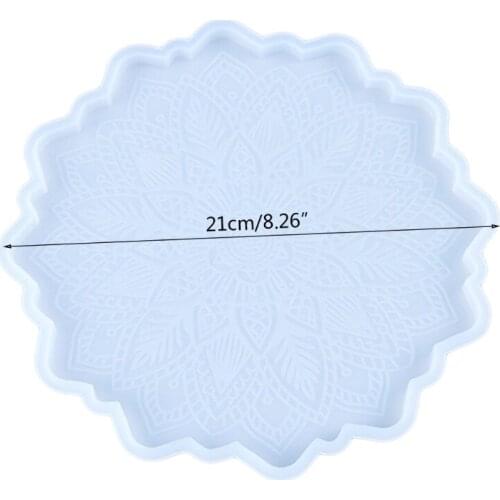 DIY Crafts Cup Mat Pad Crystal Epoxy Resin Mold Sunflower Coaster Silicone Mould