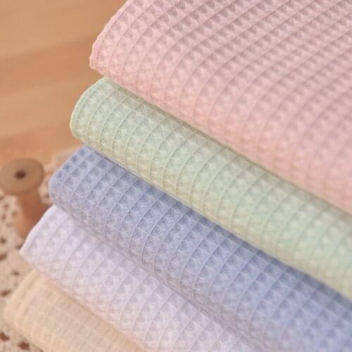 Half Meter Walf Checks Cotton Fabric For Babys Garment Bathrobe Han Steamer Garment Pillow Background Cloth Handmade DIY 1115