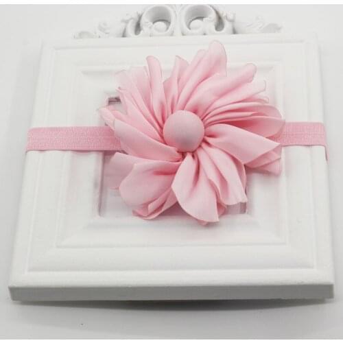 Popular Satin Button Flower FOE Headband for Infant Baby Girls Photoshoot-Props Birthday Party Gifts Hair Accessories