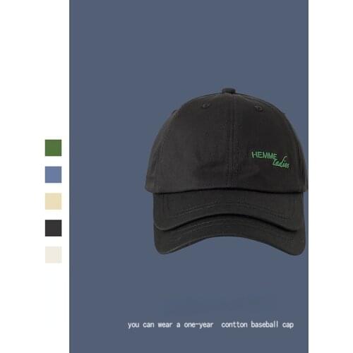 Net Red Fashionable Double BrimFemale Baseball Hat Summer Trend Mens American Letter Embroidery Cap Best Selling Couple Sun hat