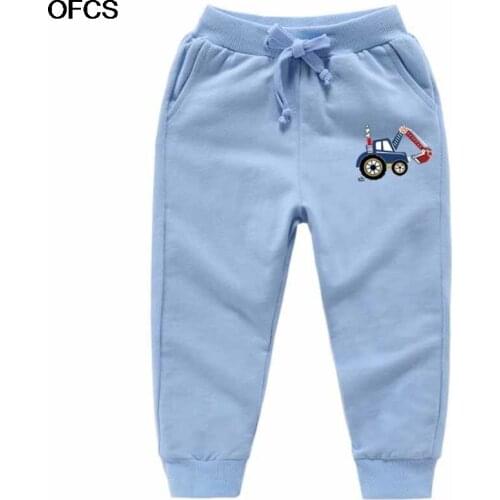 Boy Casual Sport Pants Teenagers Pants Hot Sale Solid Cartoon Pants Girls Jogging Enfant Garcon Kids Children Trousers 18M-12Y