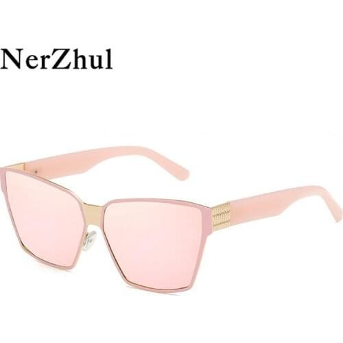 NerZhul Luxury Unisex Fashion Pink Polarized Sunglasses Women Black Square Sunglasses Female Driving Polaroid Ladies Glasses