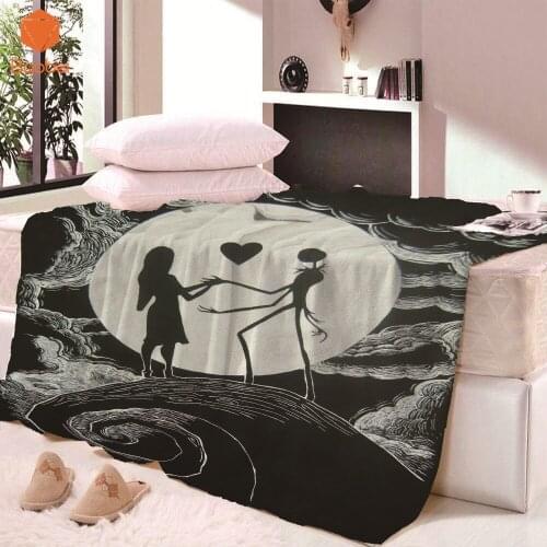 Super Soft Thin Skull Love Rectangle Blanket for Bed BeachTowel For Kids Adults Blanket Throws bedsheet Travel CB68