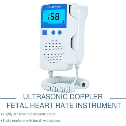 Ultrasonic Doppler Fetal Heart Rate Detector, Home use LCD Fetal Portable Heartbeat Detector for pregnant women Built-in speaker