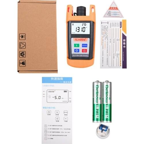 High Precision Fiber Optical Laser Source 1310/1550nm Komshine KLS-25M-S Optical Light Source build in optic isolator