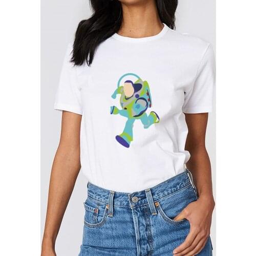 Buzz Lightyear Toy Story T Shirt Women Cartoon Summer Kawaii Tshirt Ulzzang Harajuku Aesthetic Clothes Funny T-shirt Unisex Tops
