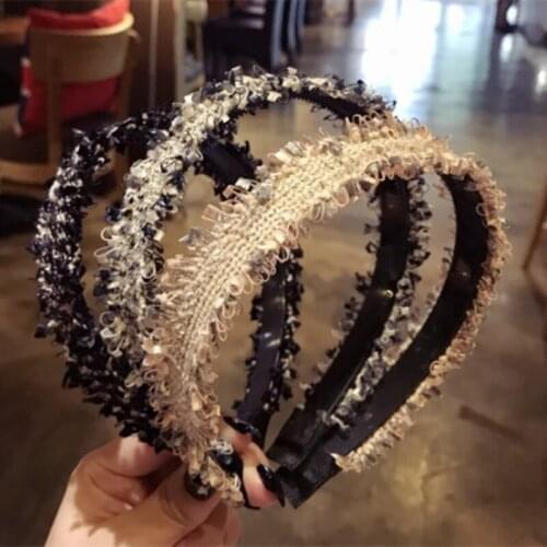 2021 fashion Korea style ribbon plain flat hairband colorful brand headband hair accessories popular for women and lady