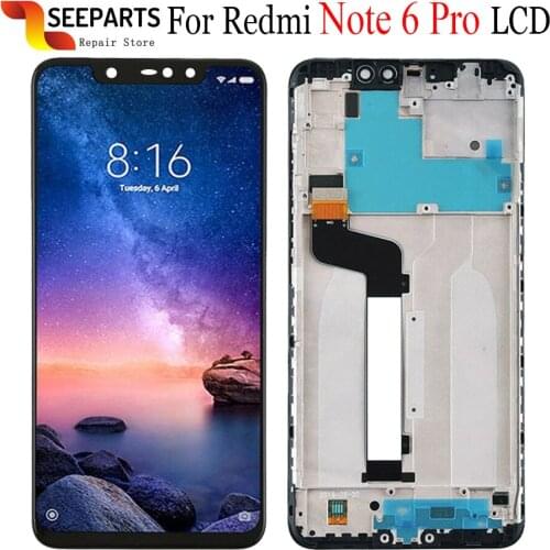 6.26"For Xiaomi Redmi Note 6 Pro LCD Display + Touch Screen Digitizer Assembly Replacement Part For Xiaomi Redmi note6 Pro LCD