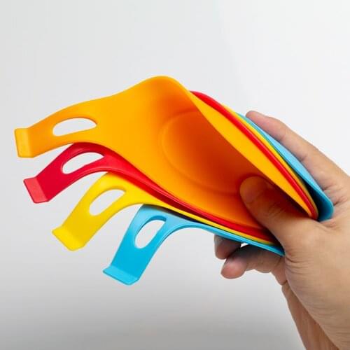 1pcs Multipurpose Silicone Spoon Rest Food Grade Silica Gel Spoon Holder Drink Glass Coaster Pot Stand Placemat Kitchen Tool